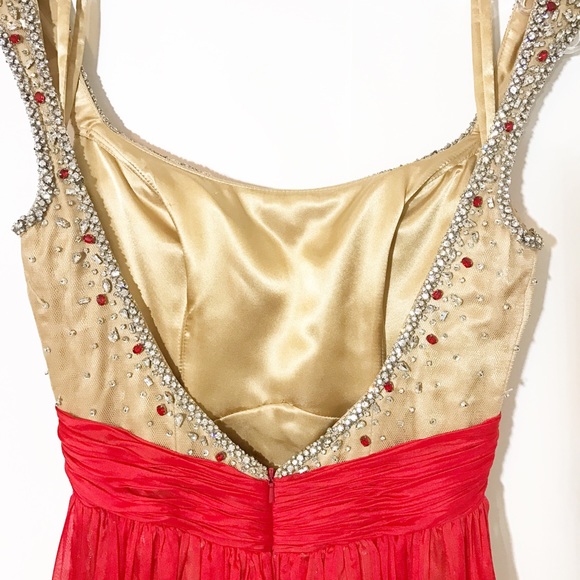 Landa Couture Pageant Prom Gown Beaded Lace Silk - Picture 3 of 8